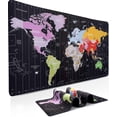 thumbnail image 1 of XXL Large Gaming Mouse Pad - World Map Big Mouse Pad 35.4" x 15.7" Extended Desk Mat with Stitched Edges, Non-Slip Base Water Resist Keyboard Pad, Large Mouse Pad for Gamer, Office, Home, 1 of 6