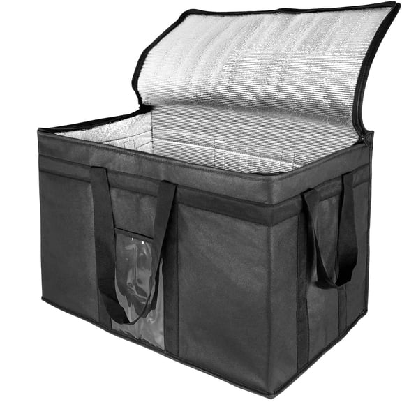 XXL-Larger Insulated Cooler Bags with Zipper Closure,Reusable Grocery Shopping Bags Keep Food Hot or Cold,Collapsible lunch bag,Grocery Transport,23"W x 15"H x 14"D