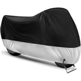 ZILNOX 300D Heavy Duty Motorcycle Cover With 1 Pair Of Cycling Gloves, Outdoor Protection Scooter Cover With 7 Reflective Strips Zlno2238