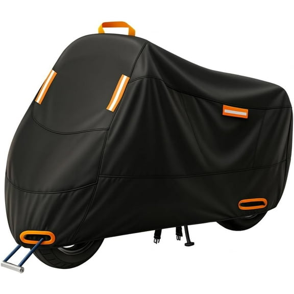 XXL Motorcycle Cover Waterproof Outdoor Heavy-Duty Protection for 50cc–200cc Bikes Dirt Bikes Electric Scooters Mopeds Small Motorcycles UV Windproof Oxford Material