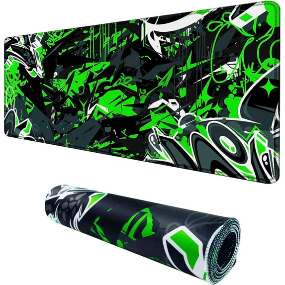 XXL Mouse Pad Extended Gaming Mouse Pad Large Desk Mat 31.5" x 11.8" Keyboard Laptop Computer Green Mousepad for Home Office Gaming Work