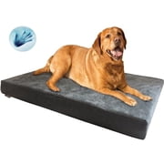 Dogbed4less Orthopedic Memory Foam Dog Bed with Waterproof Gray Suede Cover, Extra Extra Large