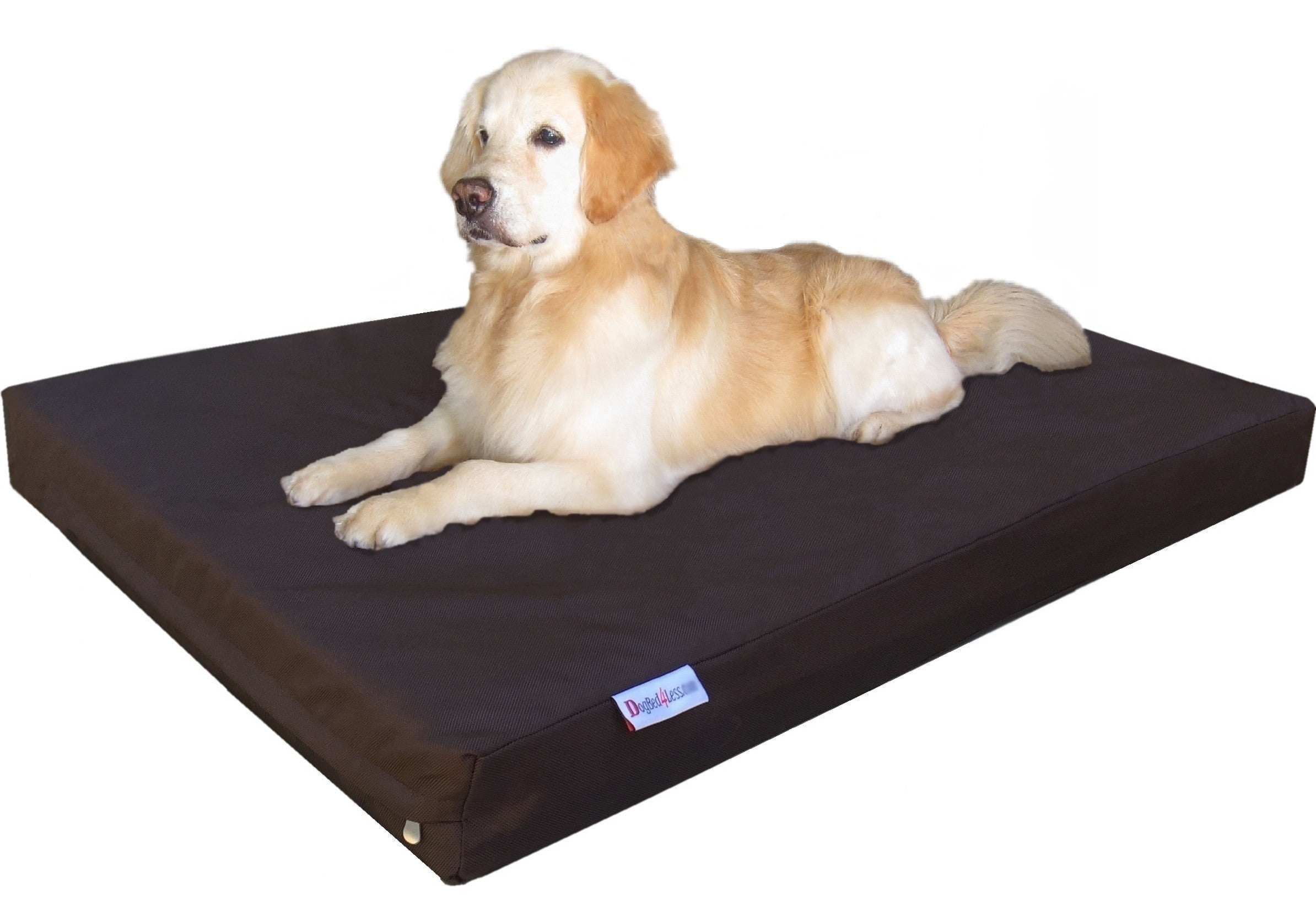 Dogbed4less Xxl Orthopedic Memory Foam Pet Bed, Waterproof Nylon Cover, Brown