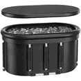 thumbnail image 1 of XXL Oval Ice Bath Tub for Cold Plunge, Portable Ice Pod with Lid, 148Gal Inflatable Cold Plunge Tub with 2 Drain Valves for Chiller Connection, Cold Therapy Recovery, Indoor Outdoor Use, 1 of 10