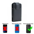 thumbnail image 1 of XXL Size Samsung Galaxy S8 Plus 2017 6.2'' Premium Vertical Leather Belt Clip Holster Pouch Case Cover (Phone with OTTER BOX Defender / LIFEPROOF / Mophie Juice Pack Air/Plus Case On), 1 of 4