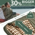 thumbnail image 1 of XXL Sleeping Bag - 90.5" x 39.4" - Green - Extra Large for Adults & Kids, 1 of 6
