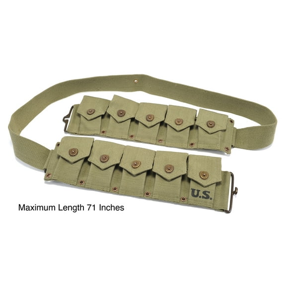 XXL WW2 U.S. M1923 Cartridge Belt Dark OD marked JT&L? 1944 XXL will fit 48" to 70" waist