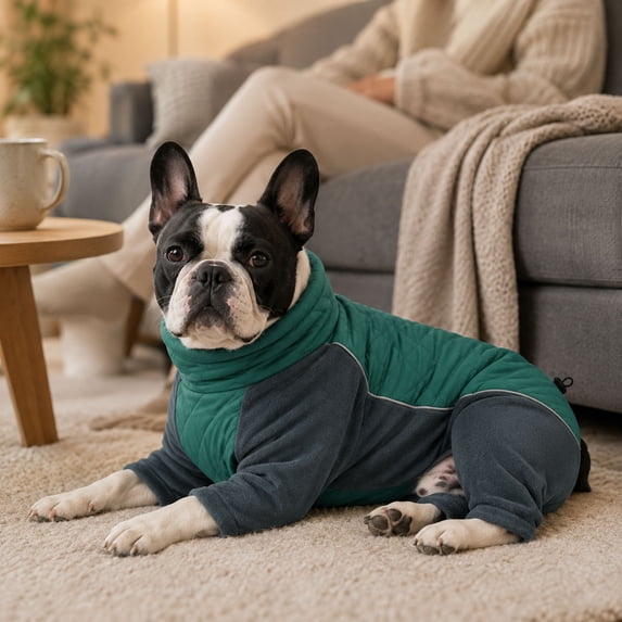 XXL Windproof Full Body Dog Coat, Soft Padded Winter Dog Onesie for ...