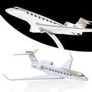 XXLYY 11.81" Private Jet Model Plane, 1100 Airplane Alloy Resin Gulfstream 650 Model Airplane With Stand And Gift Box For Aviation Enthusiasts Collectors or Display