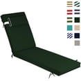 thumbnail image 1 of XXLYY Chaise Lounge Cushions Outdoor, Water-Resistant Patio Lounge Chair Cushion with Ties and Pillows, 3'' High-Density Foam Lounge Replacement Cushion for Lawn Pool, 1 of 6