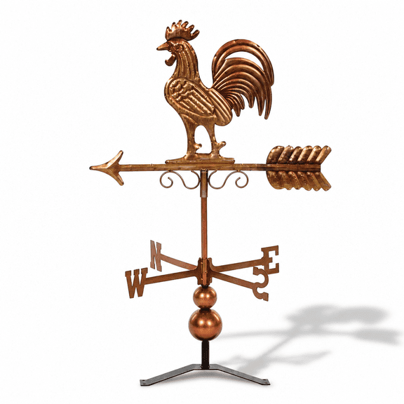XXLYY Metal Rooster Weathervane, Roof Mount Weather Vane with Wind Direction Indicator for Farmhouse, Barn & Garden