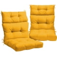 thumbnail image 1 of XXLYY Outdoor High Back Chair Cushions 2-Pack, 44”x22”x4” Waterproof Fade-Resistant Cushions with Ties for Adirondack & Rocking Chairs, 1 of 7