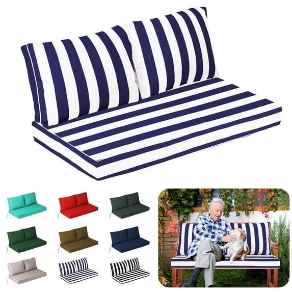 XXLYY Outdoor Loveseat Cushions, 48" x 24", Waterproof Fade Resistant Seat and Backrest Cushion Set for Patio Furniture
