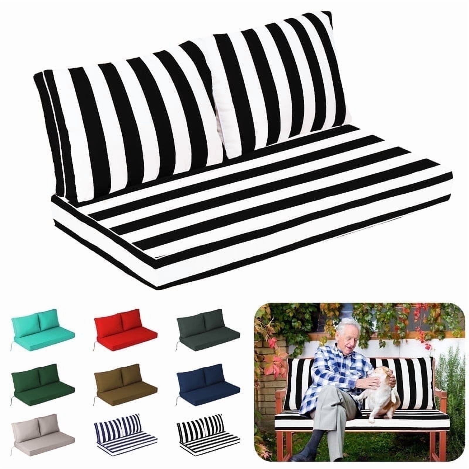 XXLYY Outdoor Loveseat Cushions, 48" x 24", Waterproof Fade Resistant Seat and Backrest Cushion Set for Patio Furniture