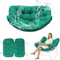 thumbnail image 1 of XXLYY Outdoor Rocking Chair Cushions – 6.3" Thick Waterproof Papasan Egg Chair Pad with Ties, Comfortable Round Seat Cushion for Living Room, Patio, Porch, or Balcony, 1 of 7