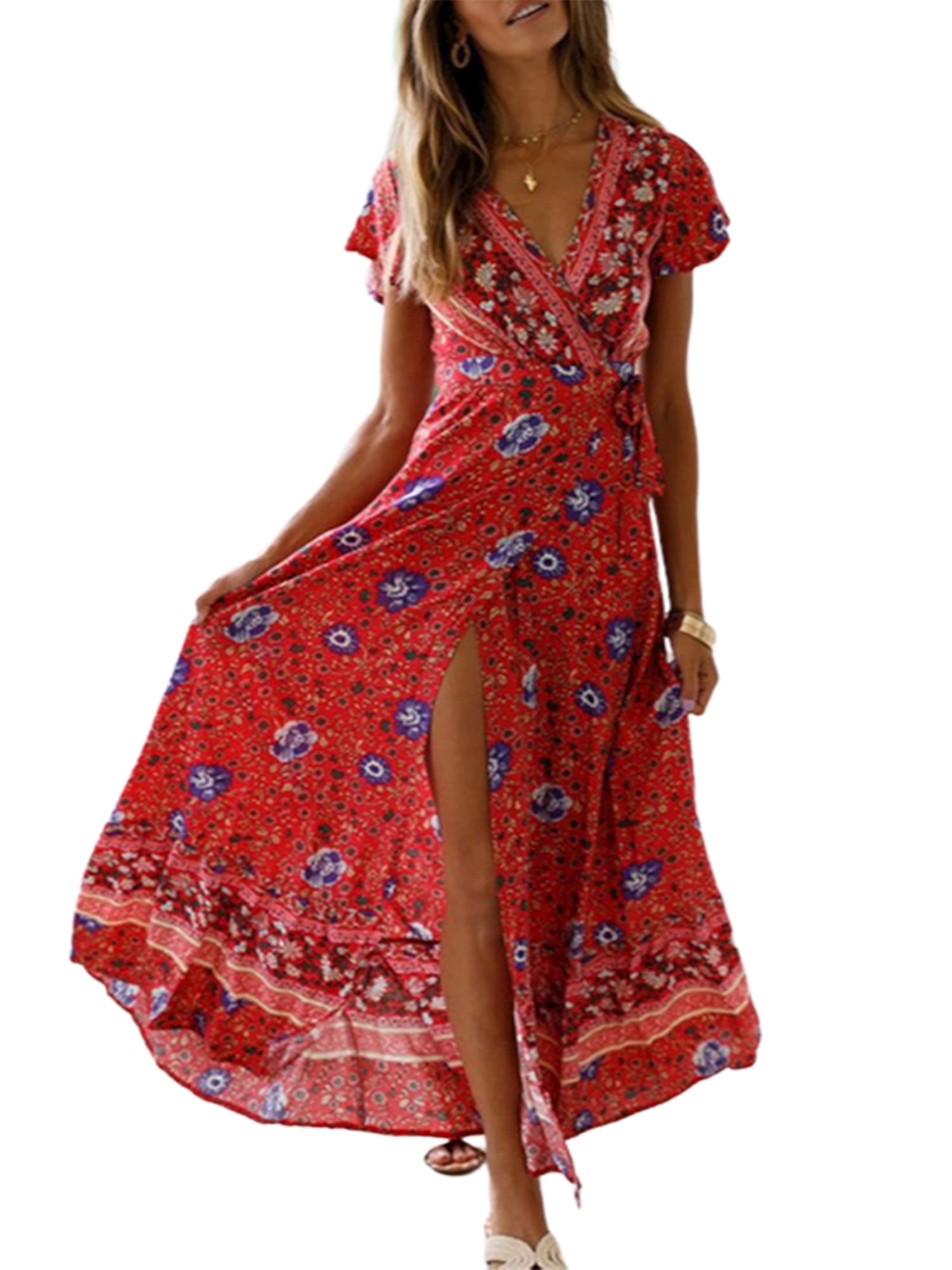 Womens Boho Beach Dress