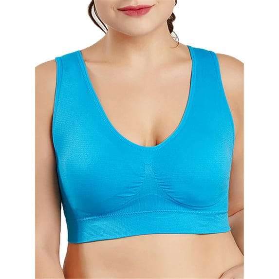 XXLvision Women's Plus Size Wireless Padded Yoga Sports Bra