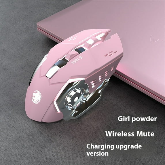 XXPLKPFA G305 Wireless Bluetooth Dual Mode Gaming Mouse ,mechanical gaming computer cf mute office laptop gaming competitive for girls or women, Rechargeable 3200 dpi,6 Buttons,G305 pink