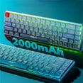 thumbnail image 1 of XXPLKPFA H68 Tri-Mode Mechanical Keyboard, Multi-Platform Compatible, Low Shaft 68 Keys, RGB Full Colour Rhythmic Backlighting, Ergonomic Design,Clear, 1 of 1