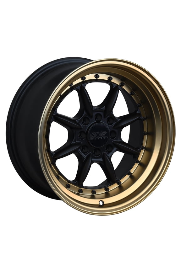 002.5 15x8 4x100/4x114.3 20et Flat Black / Bronze Lip Wheel