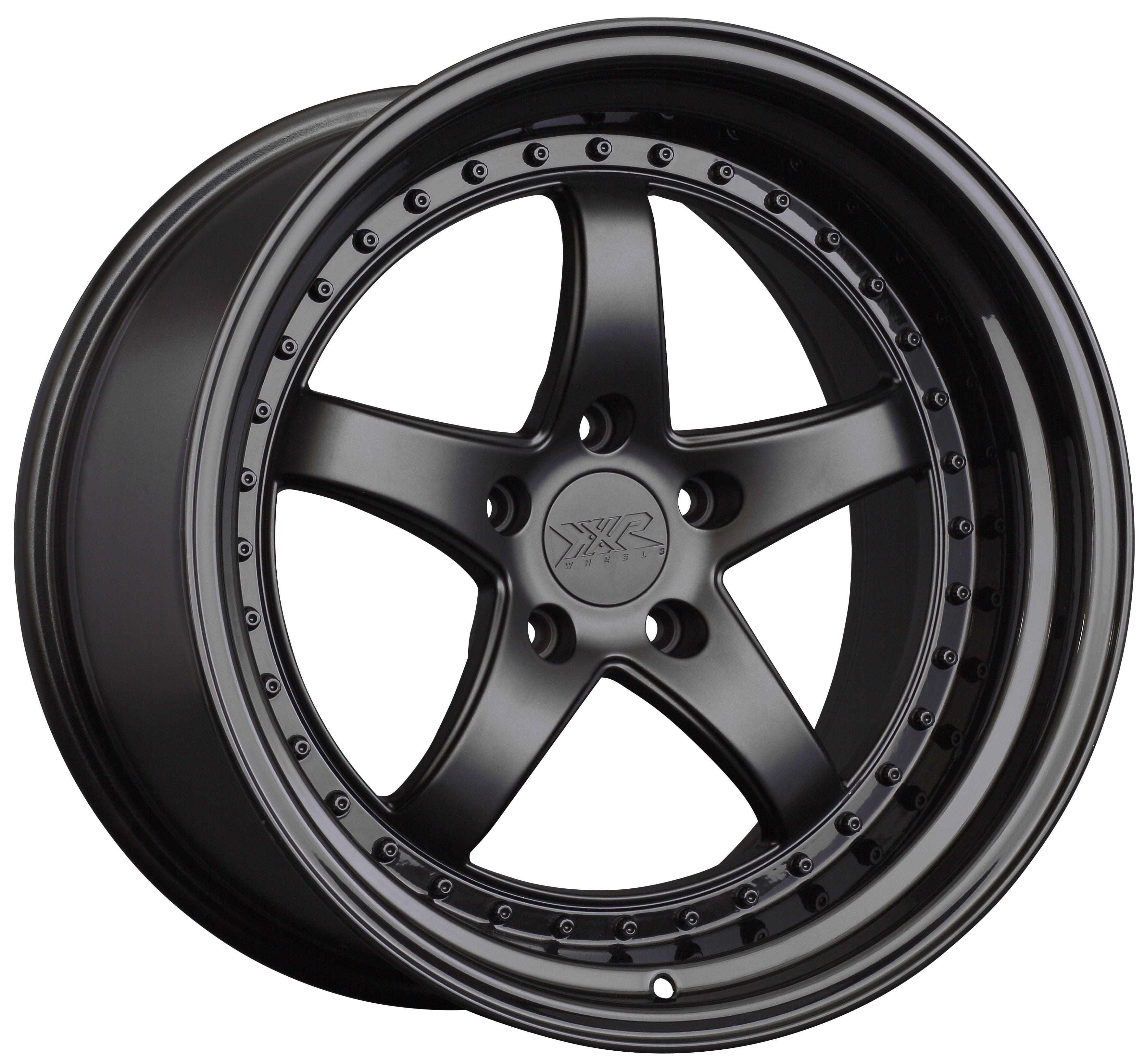 XXR 565 18x9.5 5x114.3 38et Flat Black / Gloss Black Lip Wheel