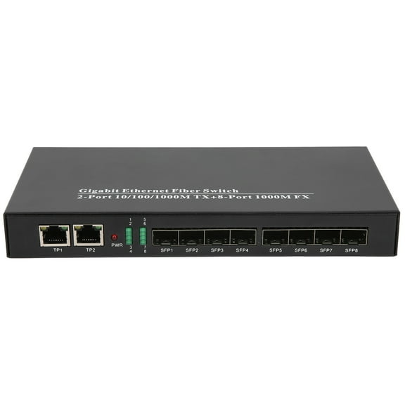 XXSSFP8F2G Gigabit Ethernet Fiber Switch 1.25G Transceiver DC 5V/3A 10/100/1000Mbs