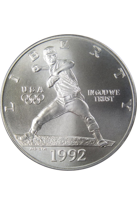 XXV Olympiad Commemorative Dollar 1992 D BU Choice Uncirculated Silver