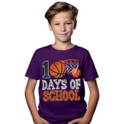XXWXYD 100 Days of School Shirt for Boys Girls Kids Happy 100th Day T-Shirt Toddler Celebration Graphic Top 100Th Day Of School Shirt Girls 2026