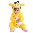 thumbnail image 1 of XXWXYD 2025 New Girls Boys Baby Toddler Animal Pajamas Crawlsuit Bodysuit for Classic Casual Lightweight Clothes(12-18 Months,Yellow), 1 of 4
