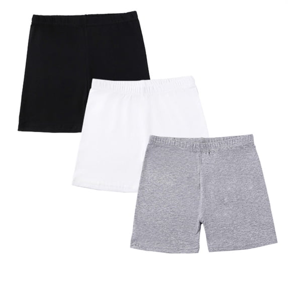 XXWXYD 3 Pack Girls Athletic Running Shorts Elastic Waist Comfy Yoga Tights Kids 5-14 Years Summer Sport Gym Workout Training Quick Dry