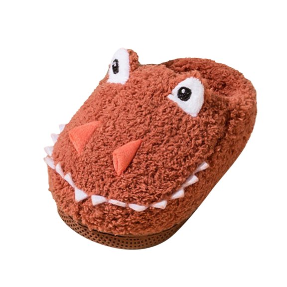 XXWXYD Animal Slippers for Kids Winter Plush Flece Indoor Shoes, Warm 𝖢ozy Slip-On House Shoes with Anti-Skid Bottom for Boys Girls