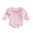 thumbnail image 1 of XXWXYD Baby Birthday Outfit Embroidered Plaid Long Sleeve Romper for Spring Summer Party Cake Photo, 1 of 3