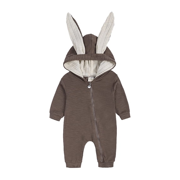 XXWXYD Baby Boy Girl Easter Outfit Bunny Ear Hoodie 𝖱omper Long Sleeve Jumpsuit Baby Spring Bodysuits 0-12 Months Clothing Wear