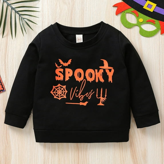 XXWXYD Baby Boy Girl Pumpkin Sweatshirt Halloween Toddler Crewneck Pullover Fall Clothes Long Sleeve Tops Seasonal Cute Outfit Cozy