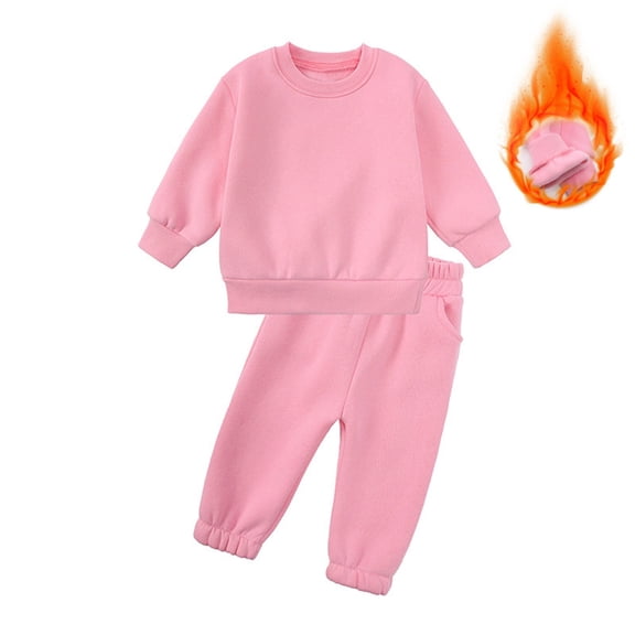 XXWXYD Baby Boys Girls Clothes Set, Crewneck Long-Sleeve Pullover Top and Elastic Waist Sweatpants, Comfy Casual Outfit for Kidss and Toddlers