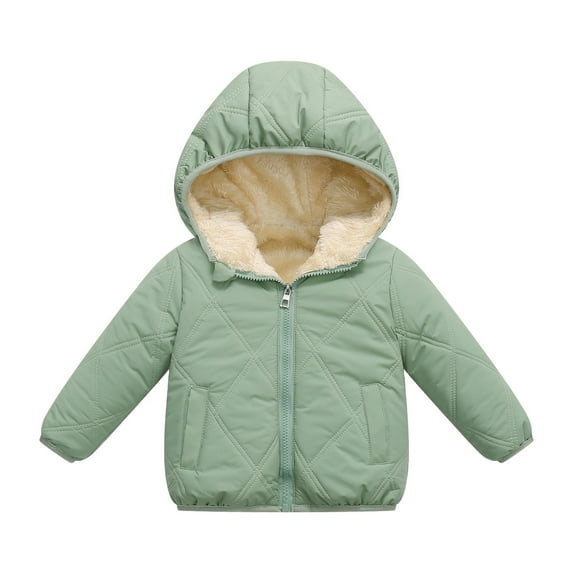 XXWXYD Baby Boys Girls Puffer Hooded Coat, Thick Long Sleeve Zipper Jacket with Cartoon Print, Windproof Winter Outwear Puffy Warm, Insulated Plush Toddler Wear