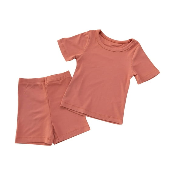 XXWXYD Baby Children Short Sleeve Pajamas Suit Spring Summer Autumn Sleepwear Air Conditioning Clothes Lightweight Comfort Outfit for Toddler Cool Nights