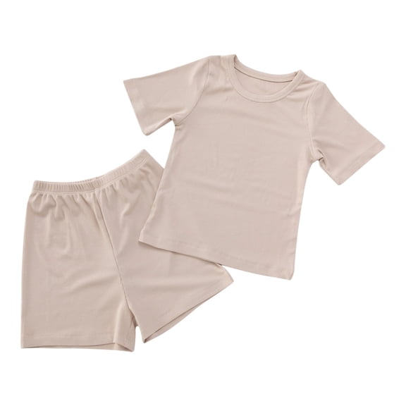 XXWXYD Baby Children Short Sleeve Pajamas Suit Spring Summer Autumn Sleepwear Air Conditioning Clothes Lightweight Comfort Outfit for Toddler Cool Nights