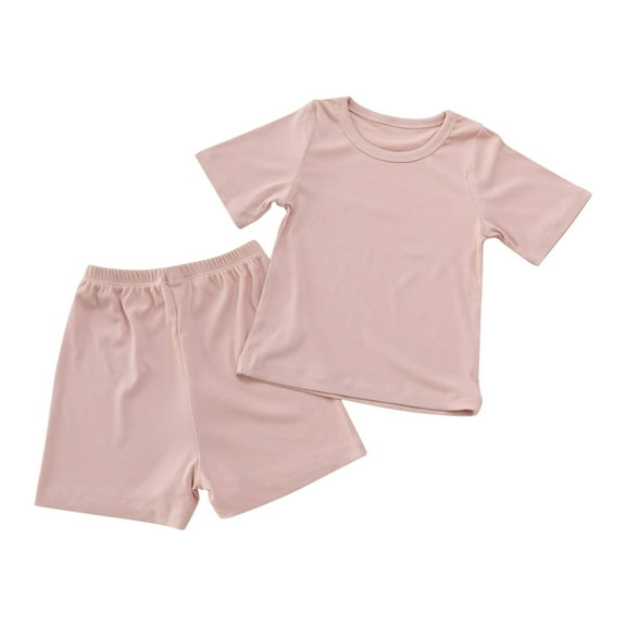 XXWXYD Baby Children Short Sleeve Pajamas Suit Spring Summer Autumn Sleepwear Air Conditioning Clothes Lightweight Comfort Outfit for Toddler Cool Nights