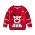 thumbnail image 1 of XXWXYD Baby Christmas Sweater Reindeer Sweater Baby Toddler Girl Boy Funny Holiday Par𝗍y Outfit Warm Knit Winter Clothes, 1 of 3