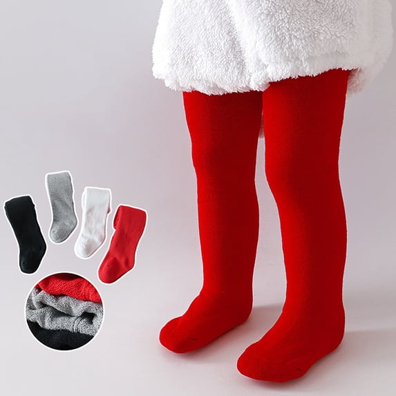 XXWXYD Baby Girl Tights Comfy Soft Cotton Leggings Full Length Stockings Baby Kids Casual Basic Plain Winter Non Slip Breathable Tights