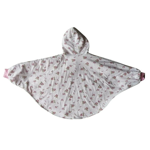 XXWXYD Baby Girls Boys Reversible Double-Side Wear Hooded Poncho Jacket, Outerwear Cloak Coat for Baby Easy On Off Soft Warm