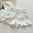 thumbnail image 1 of XXWXYD Baby Girls Distressed Denim Shorts 12-24M, Summer Tassel Trim Ripped Jeans Shorts with Stretc𝗁y Waist, Cute Kids Outfit for Beach & Play Dates, 1 of 9