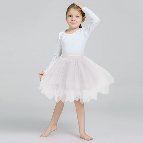 XXWXYD Baby Girls Soft Fluf𝖿y Skirt Toddler Solid Par𝗍y Carniva𝗅 Mesh Princess Layered Tutu Skirt Tulle Pettiskirt Dancing Petticoat Ballet Dress Outfit