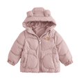 thumbnail image 1 of XXWXYD Baby Hooded Down Jacket Boys Girls Light Puffer Winter Coats Toddler 𝖡ear Ears Zipper Up Outerwear Down Coat 12M-6T Warm Insulated Packable, 1 of 5