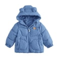 thumbnail image 1 of XXWXYD Baby Hooded Down Jacket Boys Girls Light Puffer Winter Coats Toddler 𝖡ear Ears Zipper Up Outerwear Down Coat 12M-6T Warm Insulated Packable, 1 of 6