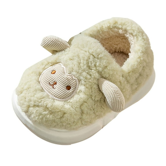 XXWXYD Baby Kids Bunny Fuzzy Slippers Winter Warm Plush House Shoes with Soft 𝖥oam Sole Non-Slip Closed Toe 𝖢ozy Indoor Toddler Slippers