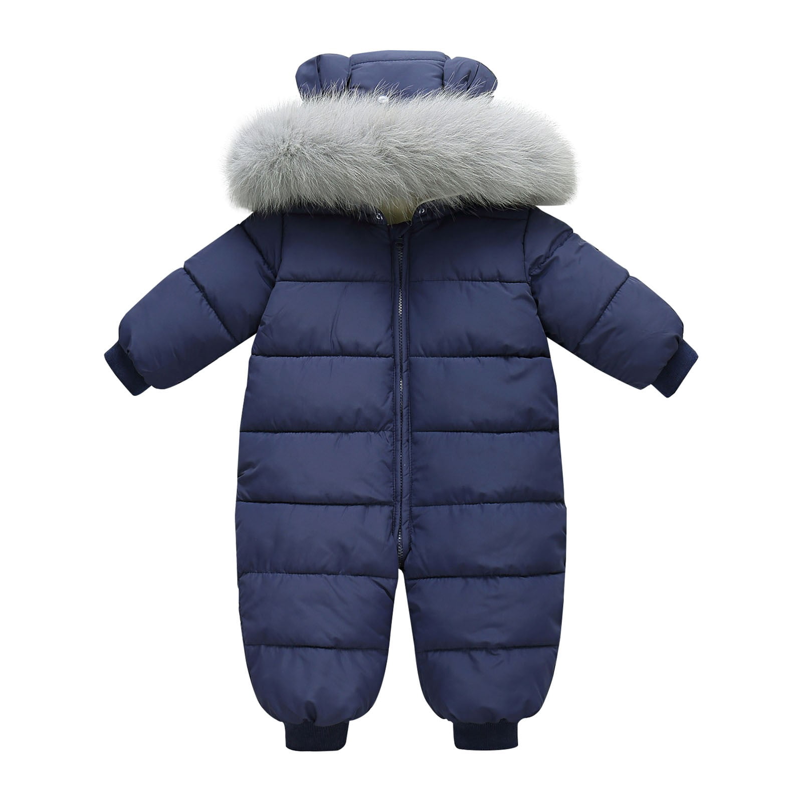 XXWXYD Baby Thermal Insulated Down Jacket Romper Detachable Collar Hooded Winter Snowsuit Thickened Coat Cold Weather Gear Windproof Outerwear