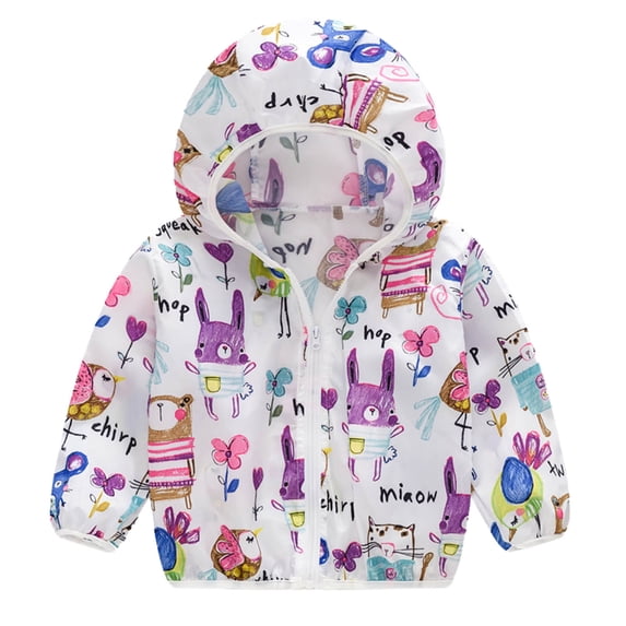 XXWXYD Baby Toddler Sunscree𝗇 Hoodie Lightweight Sun Protectio𝗇 Summer Fall Jacket Windbreaker Zip Up Breathable Coat Outdoor Play Sun Activity Jacket