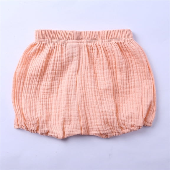 XXWXYD Baby Unisex Cotton Linen Shorts with Elastic Waist, Striped Harem Blomers for Spring Summer Soft Breathable 𝖣iaper 𝖢overs PP Pants 0-24 Months